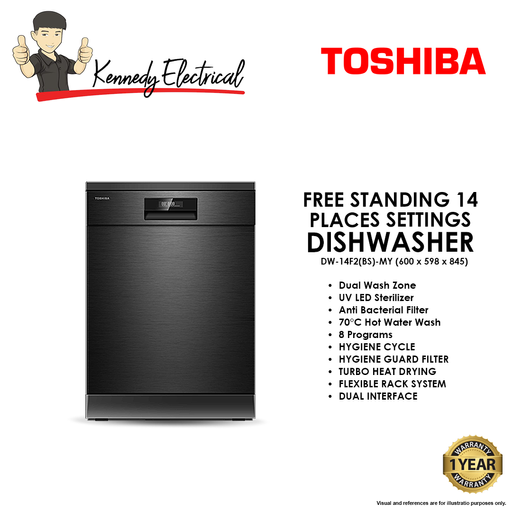 Toshiba Free Standing Places Setting Dishwasher Dw F Bs My