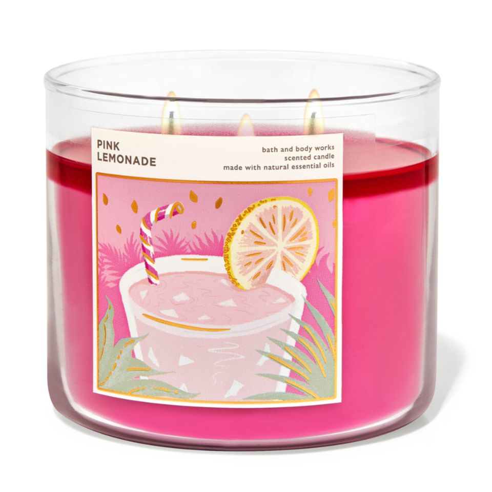 pink lemonade bath and body works candle