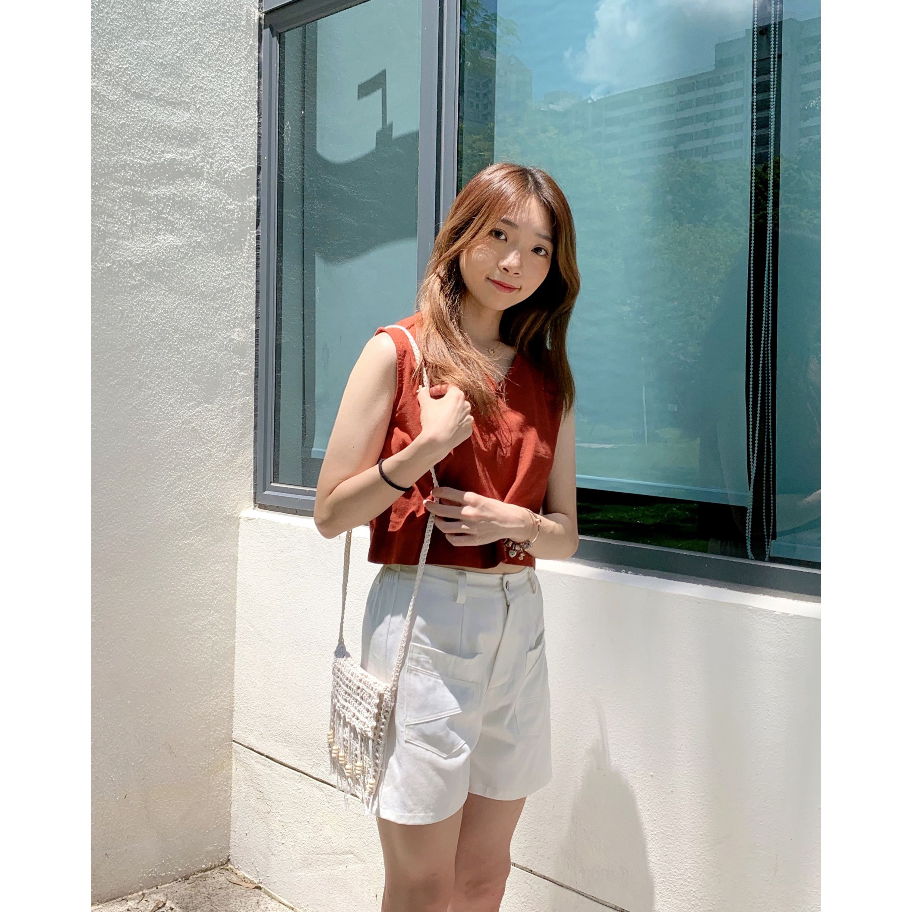 🇹🇭TH - 簡約短版v領上衣