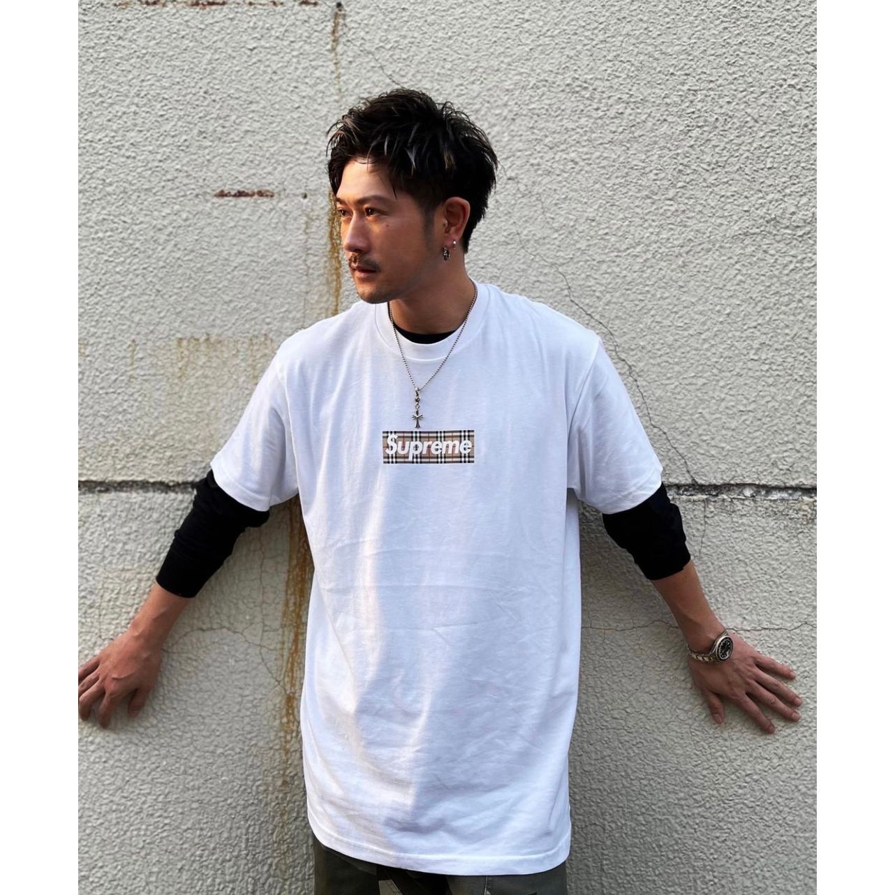 美國直送Supreme x Burberry Box logo tee | Tmakerstore