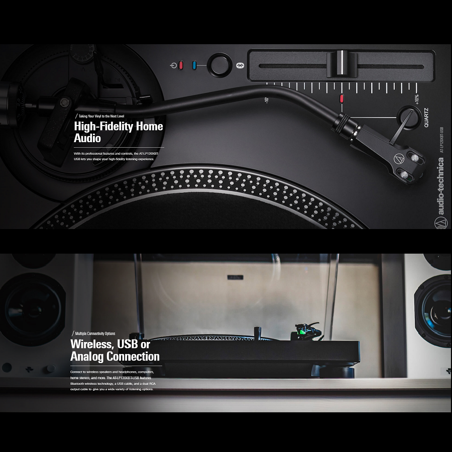 audio-technica AT-LP120XBTA-USB Fully Manual Turntable