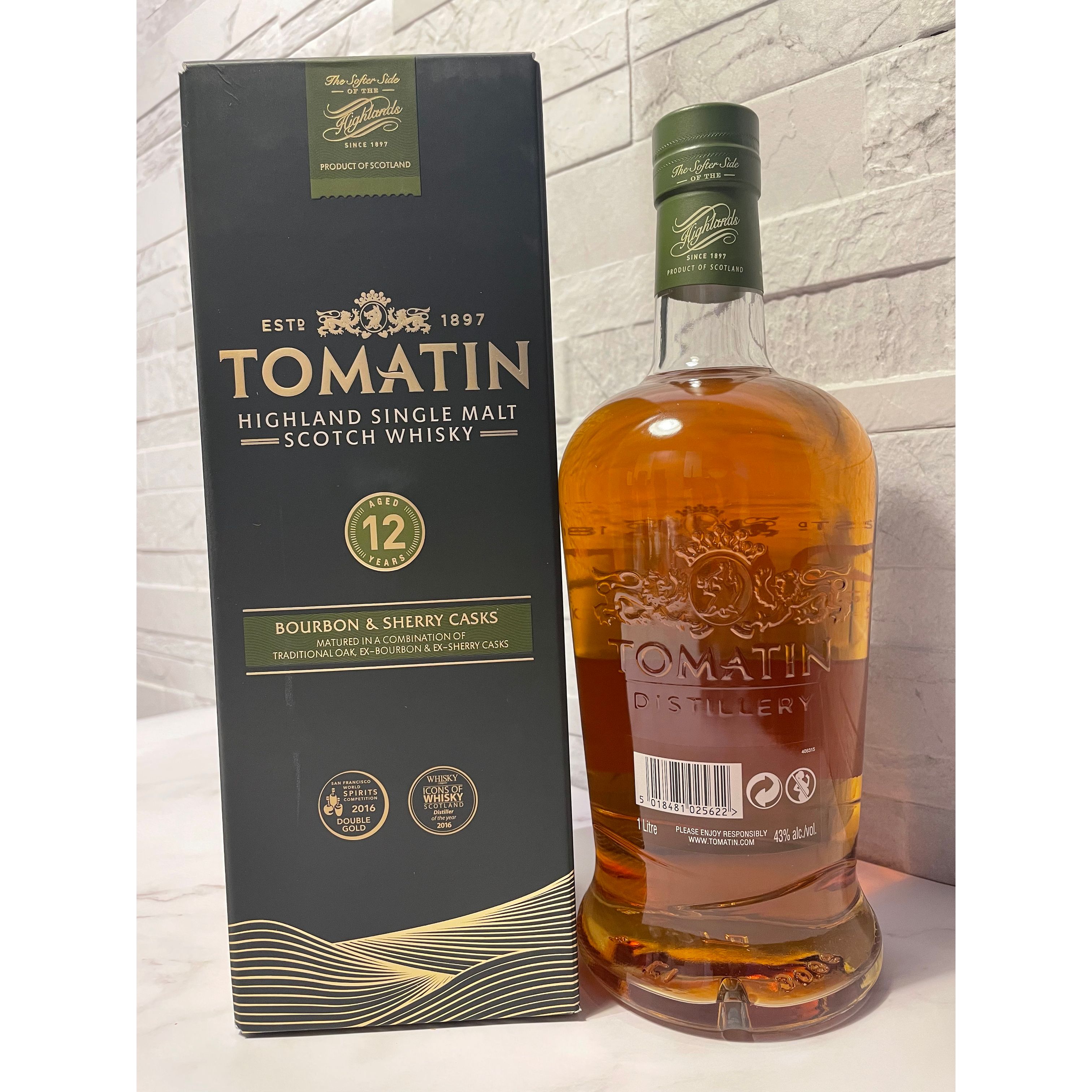 【預訂】Tomatin 12YO 1000ml 湯瑪丁12年1公升