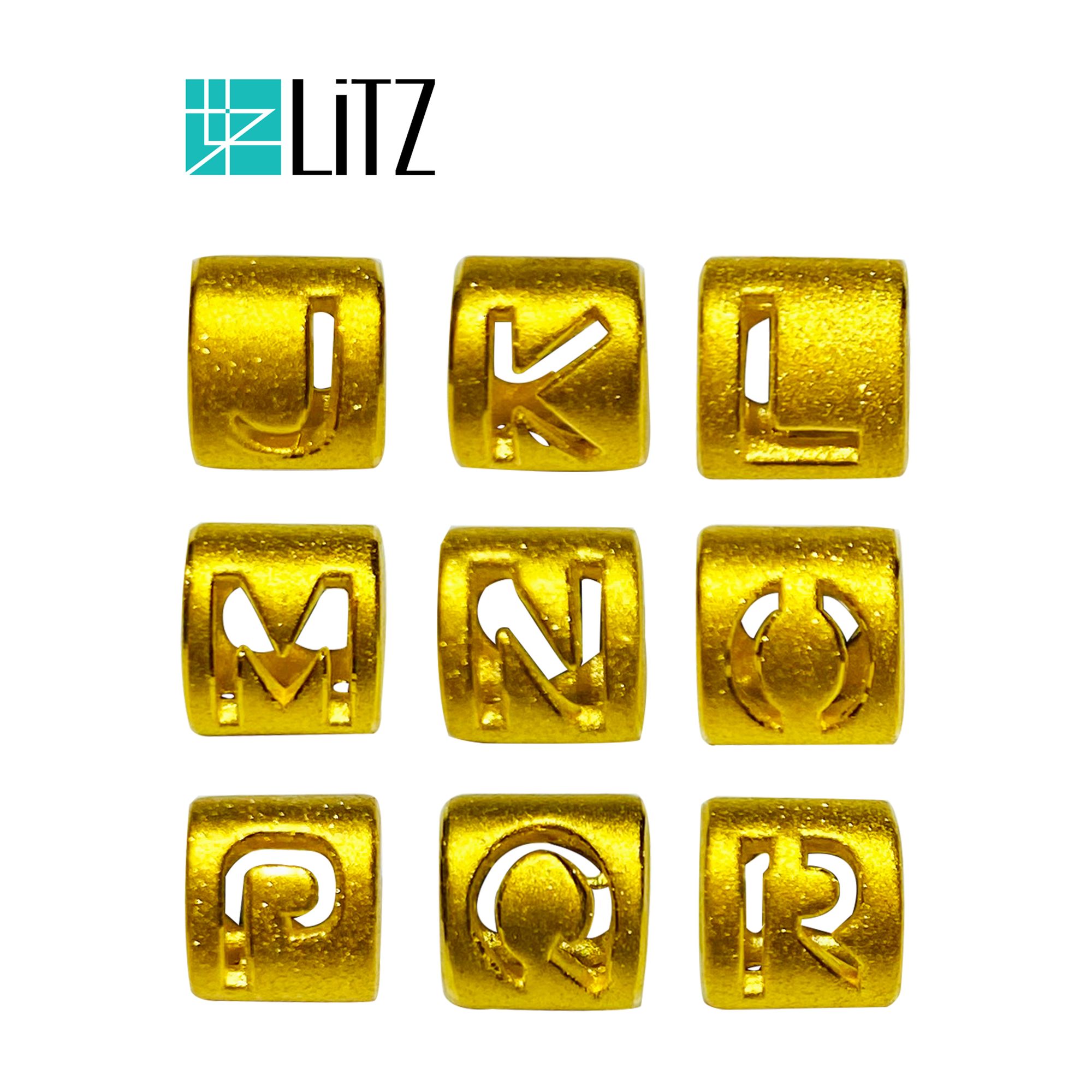 LITZ 999 (24K) Gold Alphabet Charm 字母牌 EPC-6 | LITZ