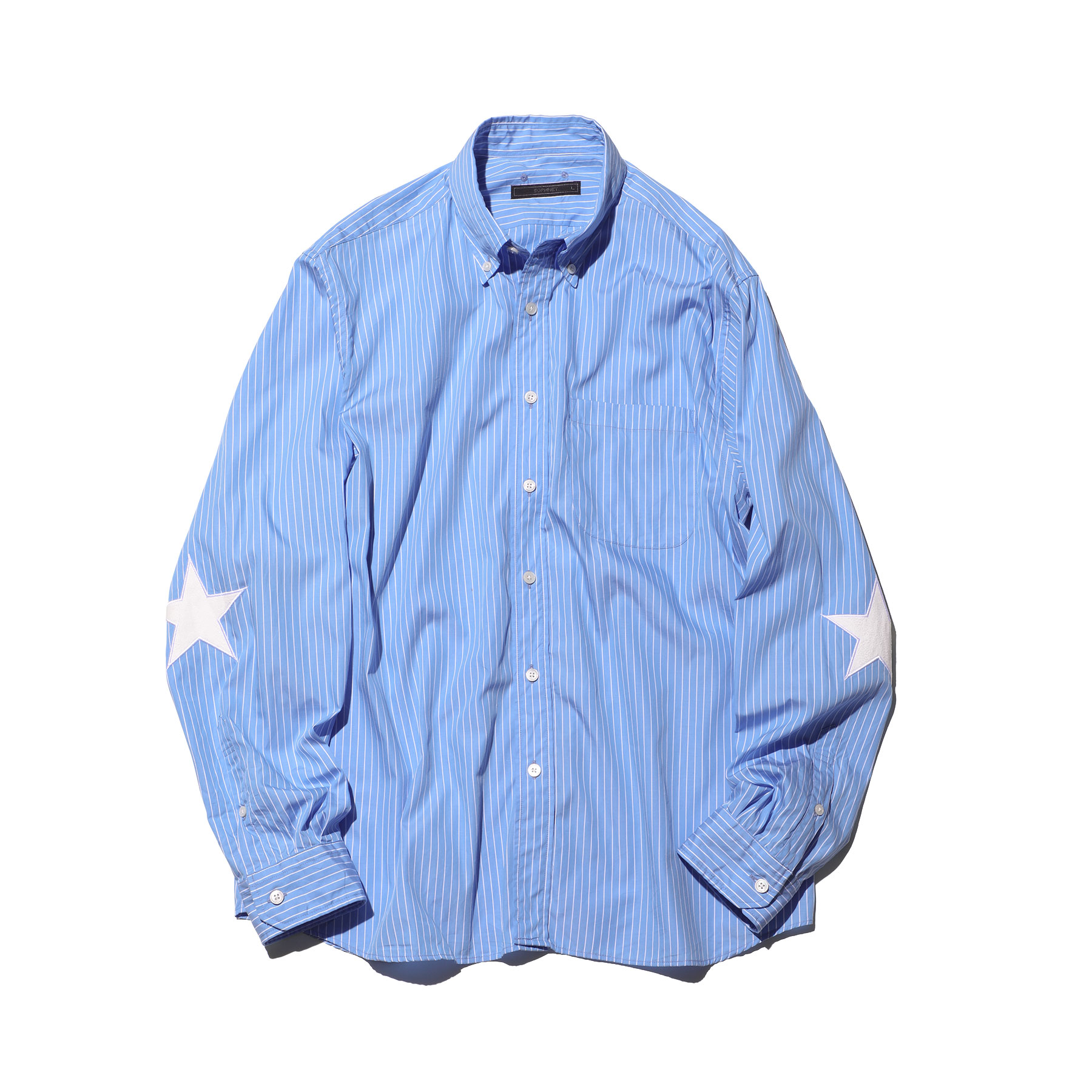 SOPHNET. STAR ELBOW PATCHED BIG BD SHIRT / NAVY / S | TRENDSPOT TOKYO