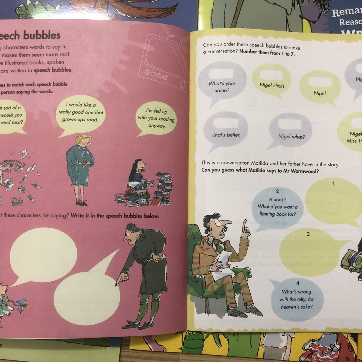 Roald DAHL Creative Writing workbooks