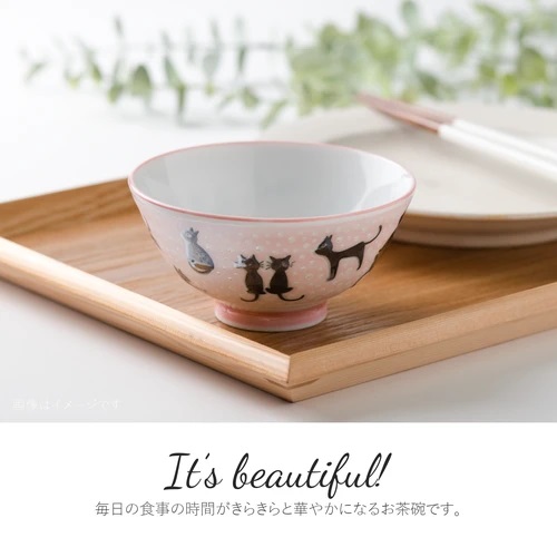 【現貨】🔥🔥【日本製《貓咪》美濃燒陶瓷茶碗】