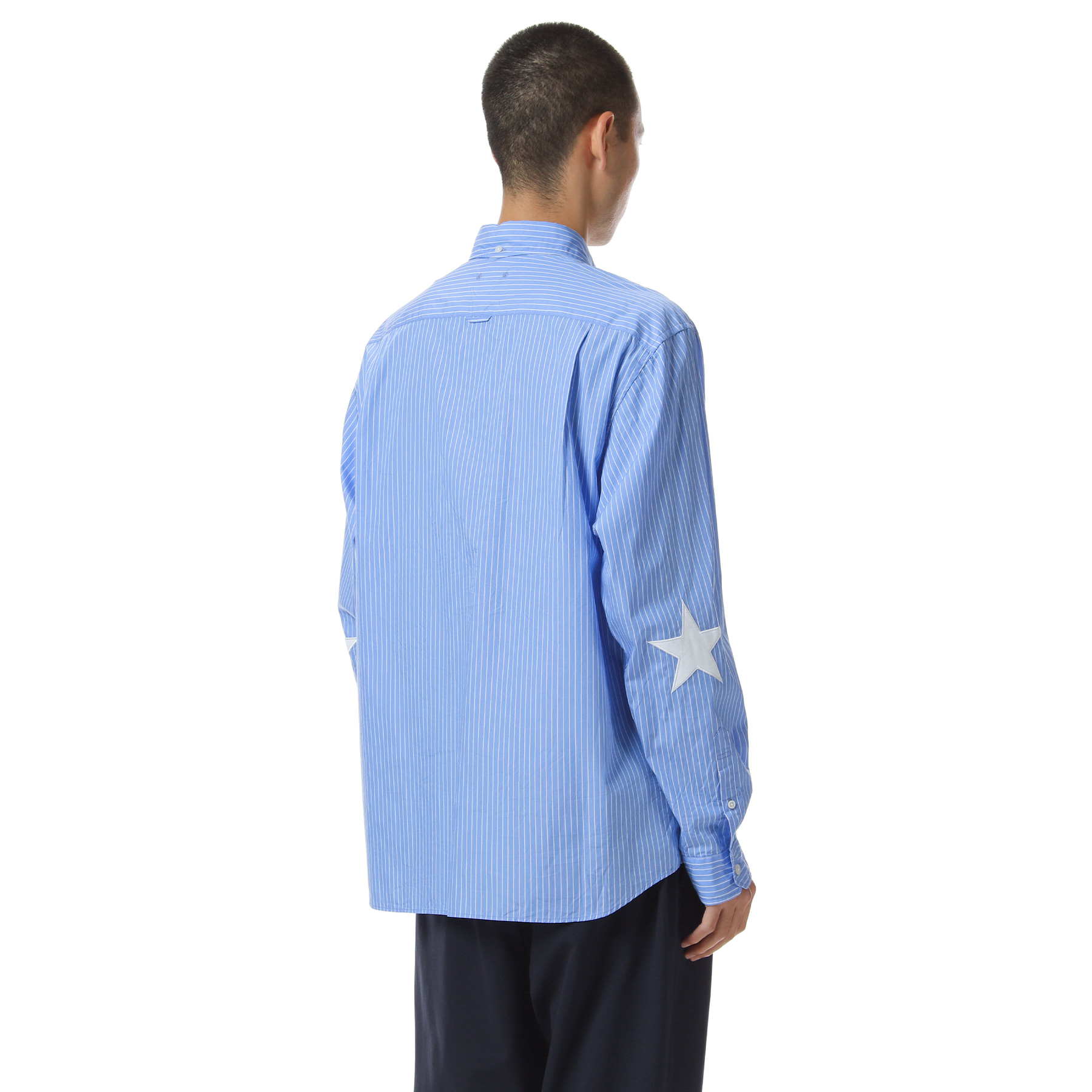 SOPHNET. STAR ELBOW PATCHED BIG BD SHIRT / NAVY / S | TRENDSPOT TOKYO