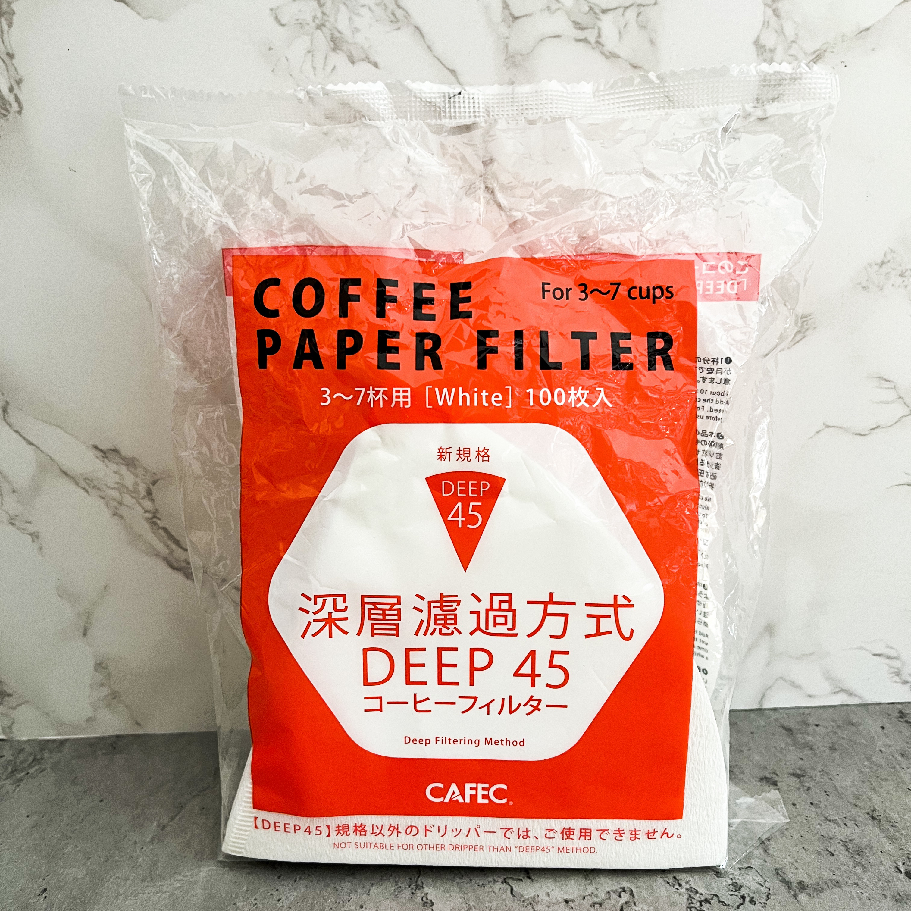 CA_DDF100W【日本】CAFEC DEEP DRIPPER PRO DD-45 濾紙100枚入(DDF