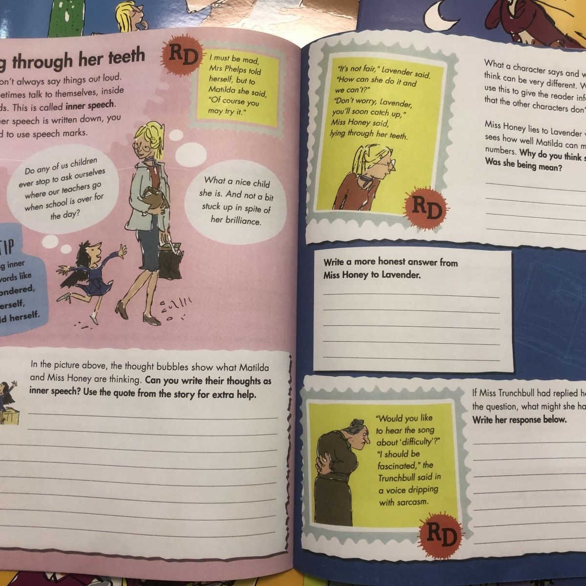 Roald DAHL Creative Writing workbooks