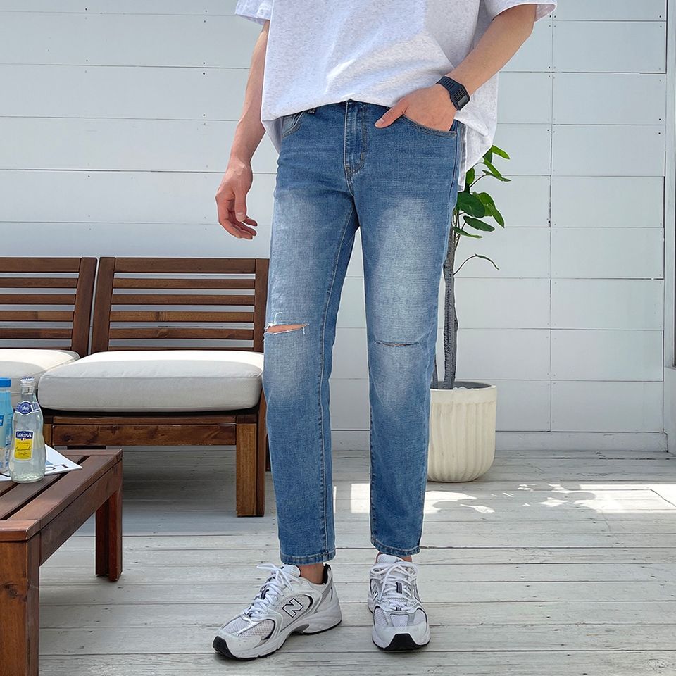 Hidden Banding Denim Pants / 4 colour (S-2XL) | RC.STUDIO