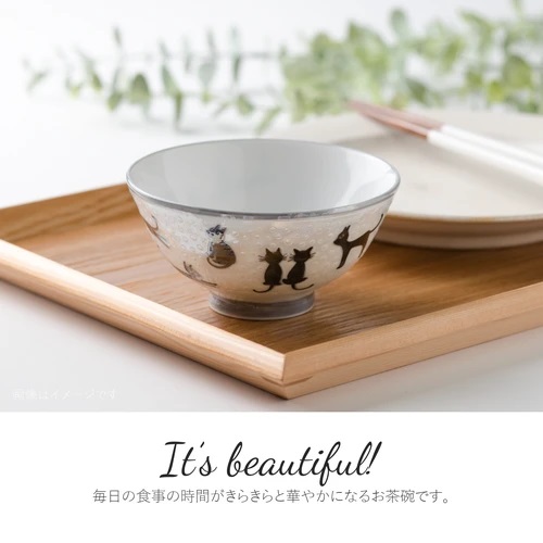 【現貨】🔥🔥【日本製《貓咪》美濃燒陶瓷茶碗】