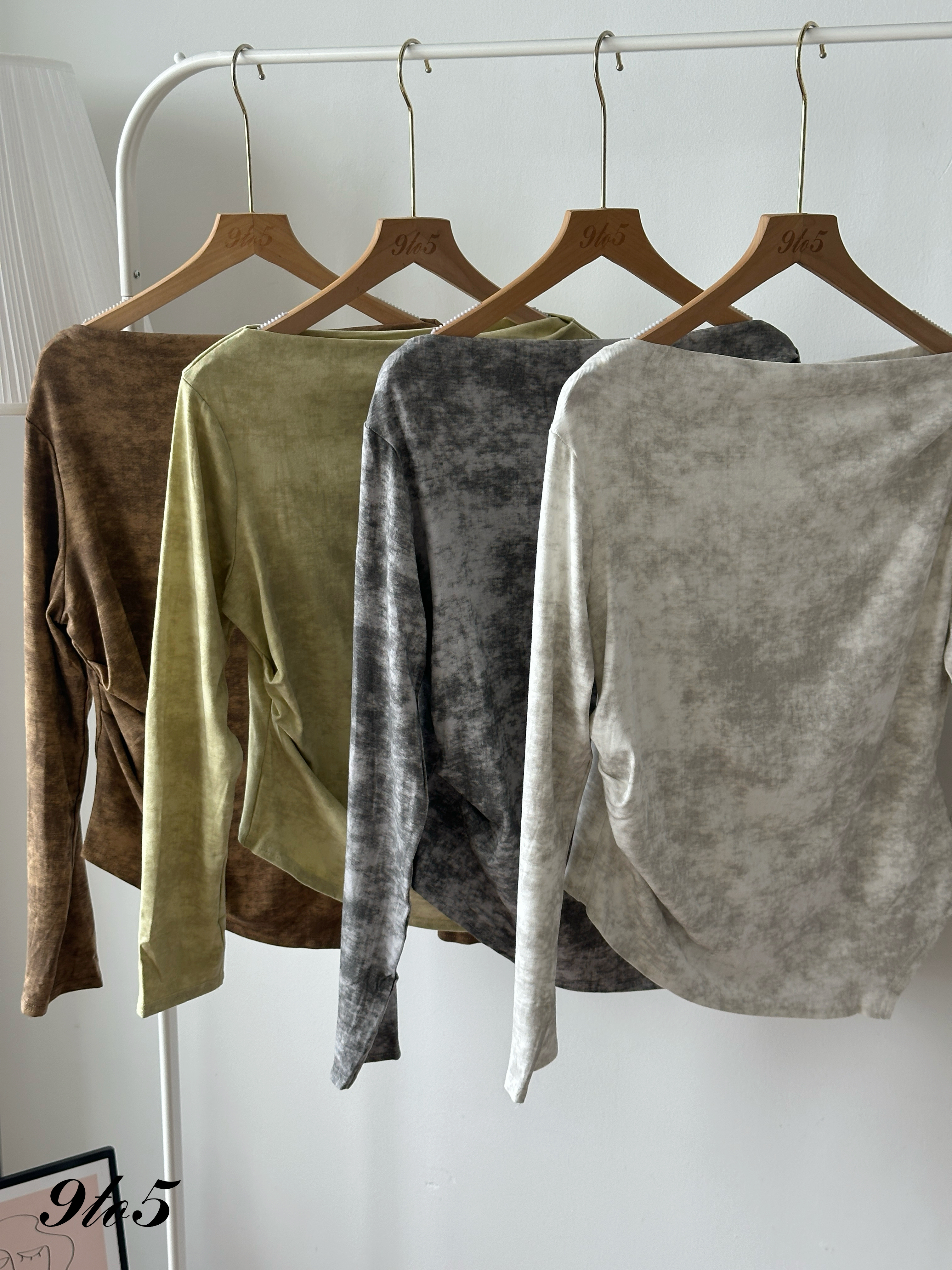 T4415 Long Sleeve Boat Neck Top - 4 Colors 