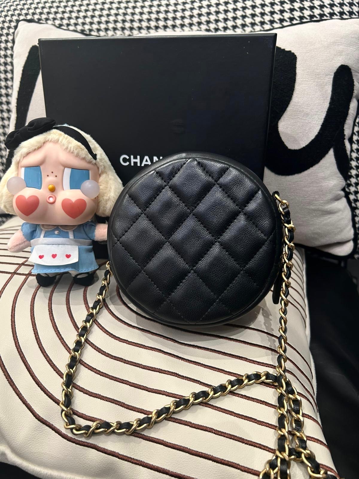 Chanel round chain bag A81620 ,100%Authentic,98%new ✅card✅dust bag ✅Box