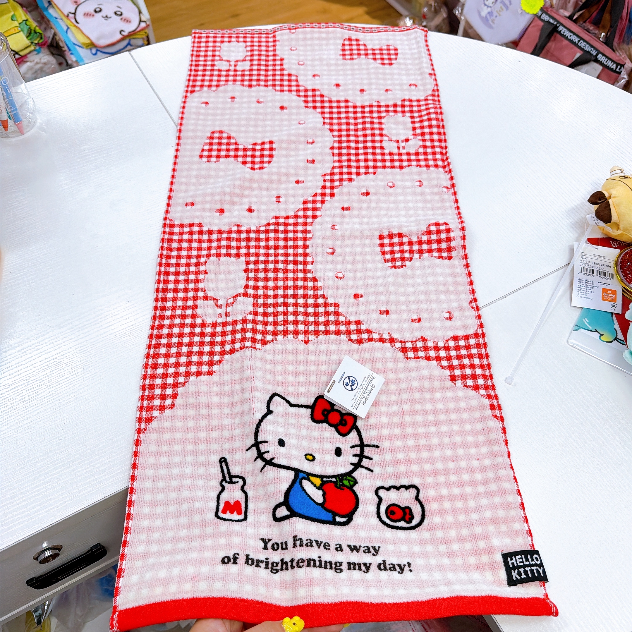 日本直送Sanrio kitty 長毛巾/鏡