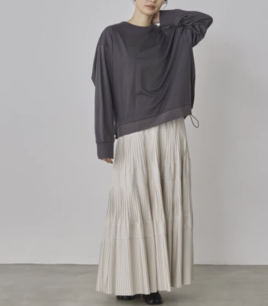 拼接設計上衣 - 2026 流行穿搭  長䄂上衣 春夏時尚穿搭 獨特設計 成人休閒 日常穿搭 易於配搭 日本直送   #JP-I-260024