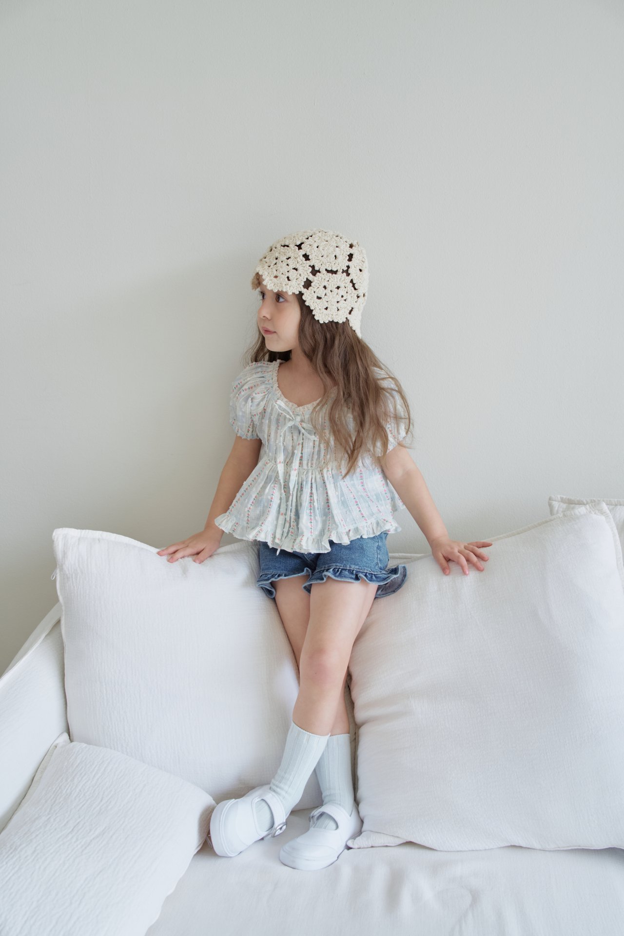Ruffle 牛仔短褲