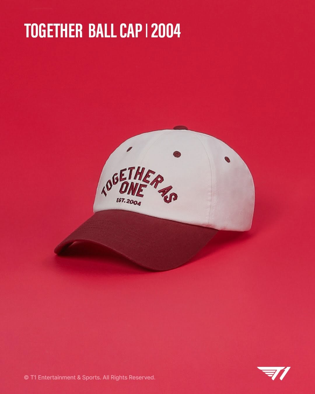  [ 韓國電競  ] T1 Together As One Ball Cap｜T1 Faker cap 複刻