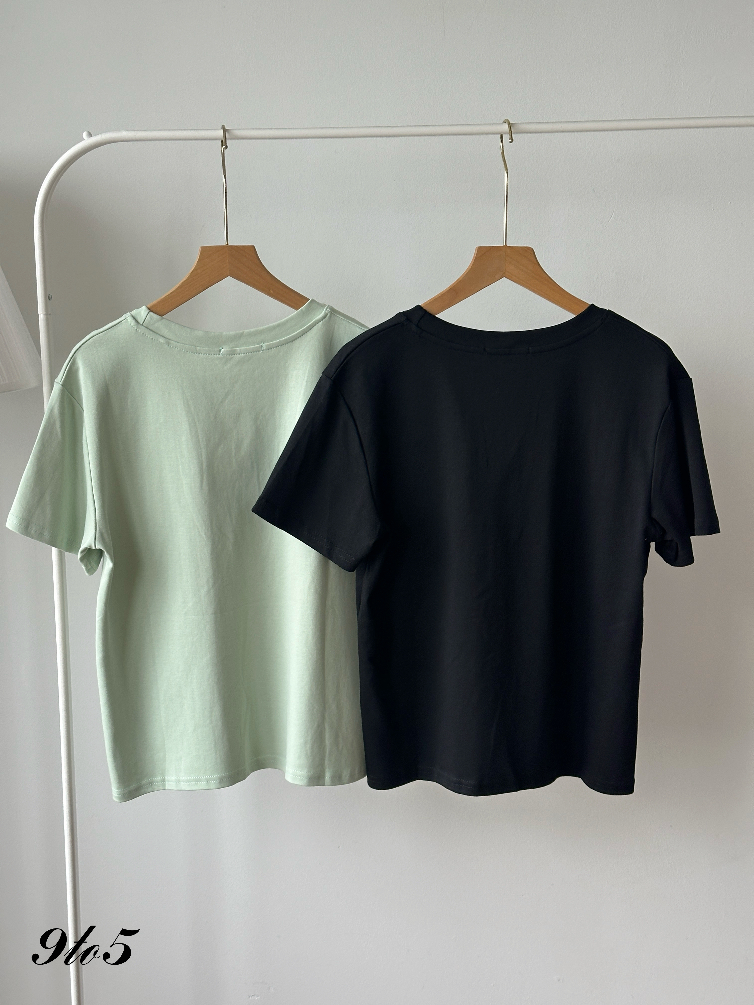 T4391 Embroidery Wording Tee - 4 Colors 