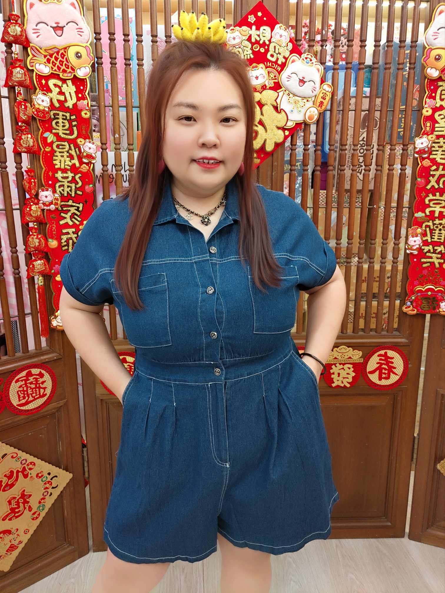 NBB07 TW#3369 牛仔设计款连体裤