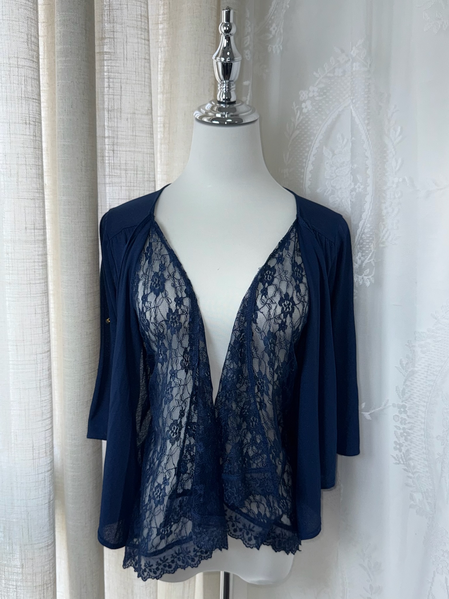 Axes Femme French Chic Embroidered Striped Cardigan