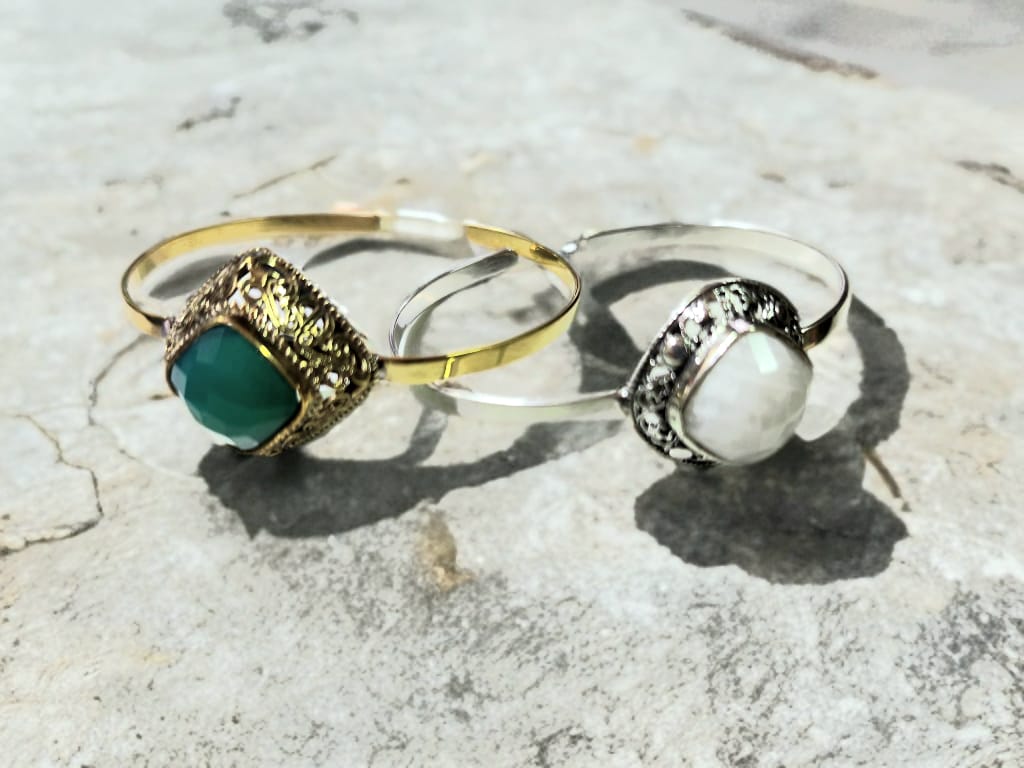 印度黃銅晶石手鈪