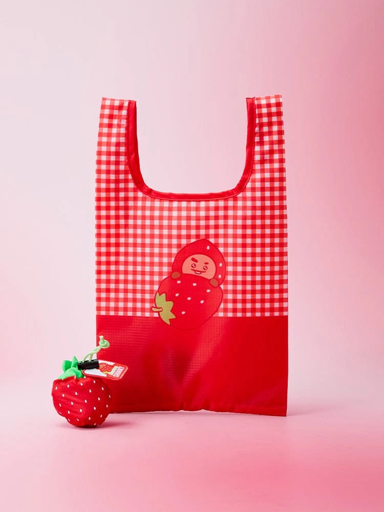 📦訂購 韓國代購 Line Friends BT21 POUCH MARKET BAG (STRAWBERRY PARTY) 摺疊式環保袋