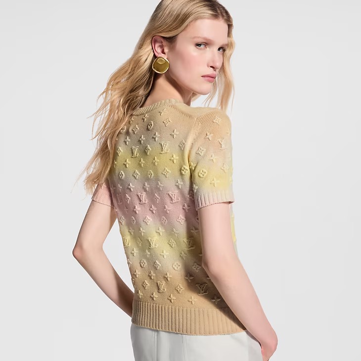【原單】LV 3D Monogram Tie Dye Knit Top 3D立體字母紮染針織上衣