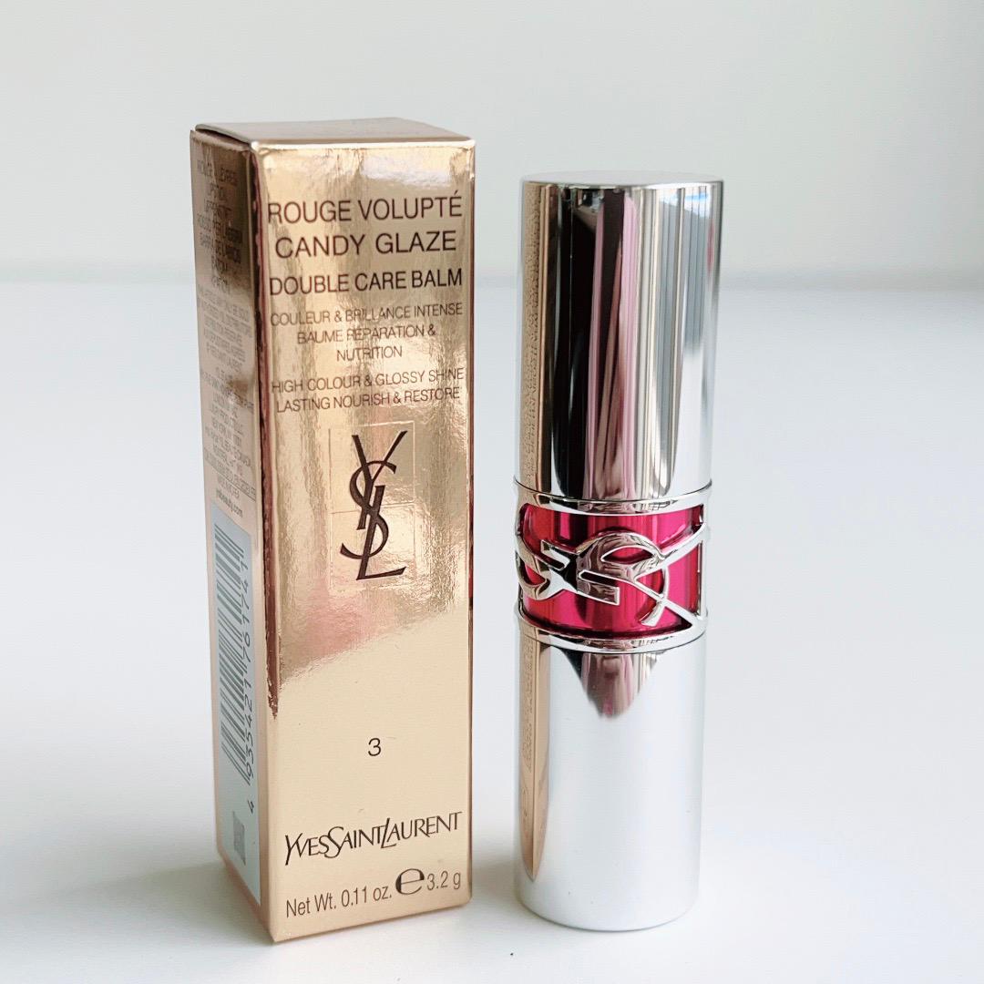 YSL聖羅蘭銀色圓管唇膏3.2g