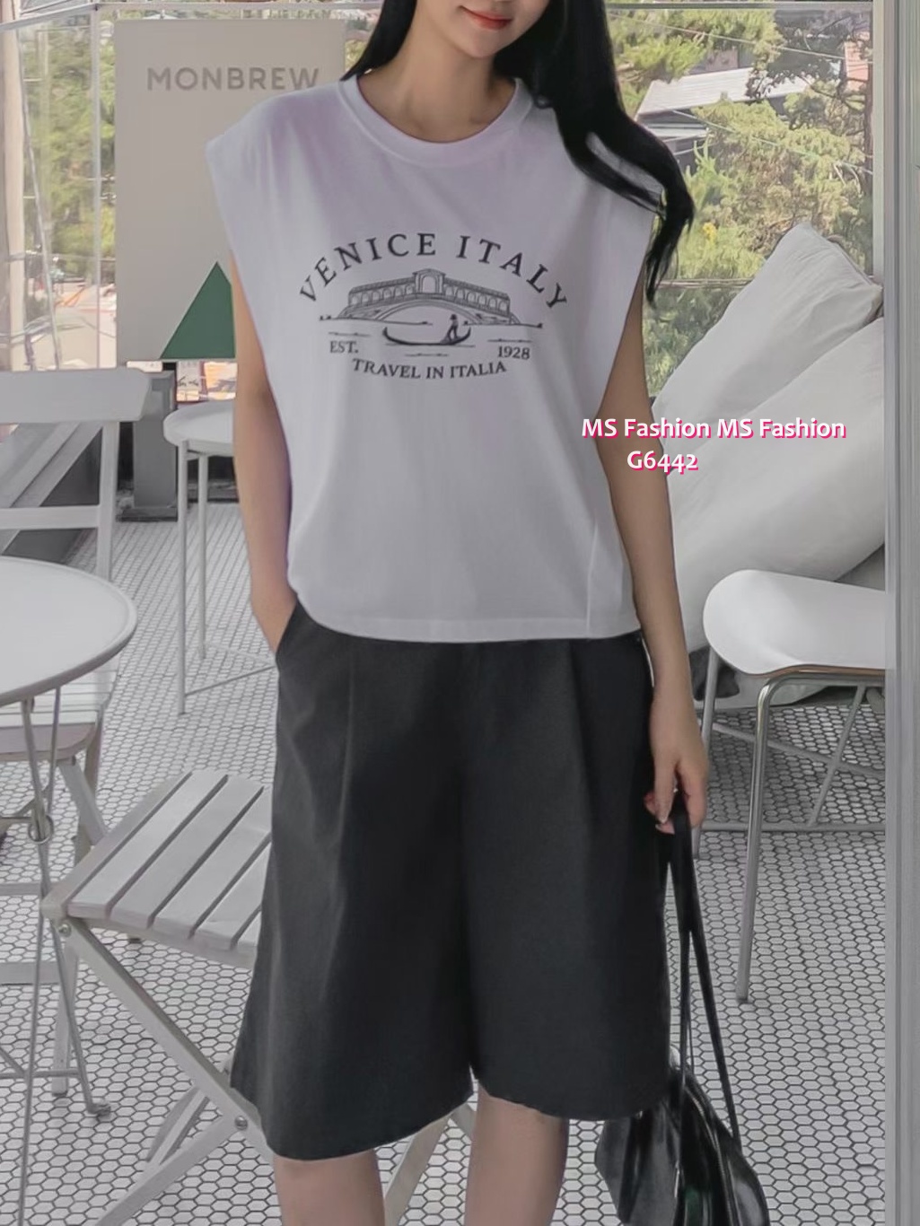 G6442 靚靚字母print top