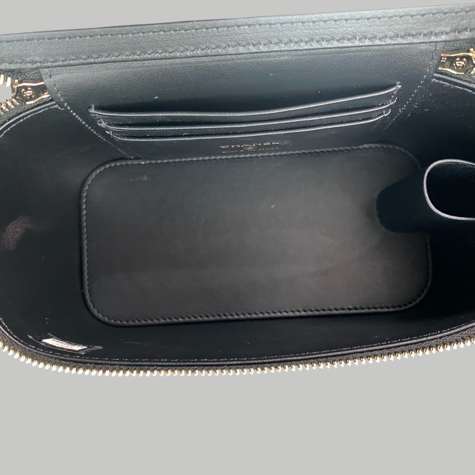 Chanel Caviar Vanity荔枝皮手柄長盒子