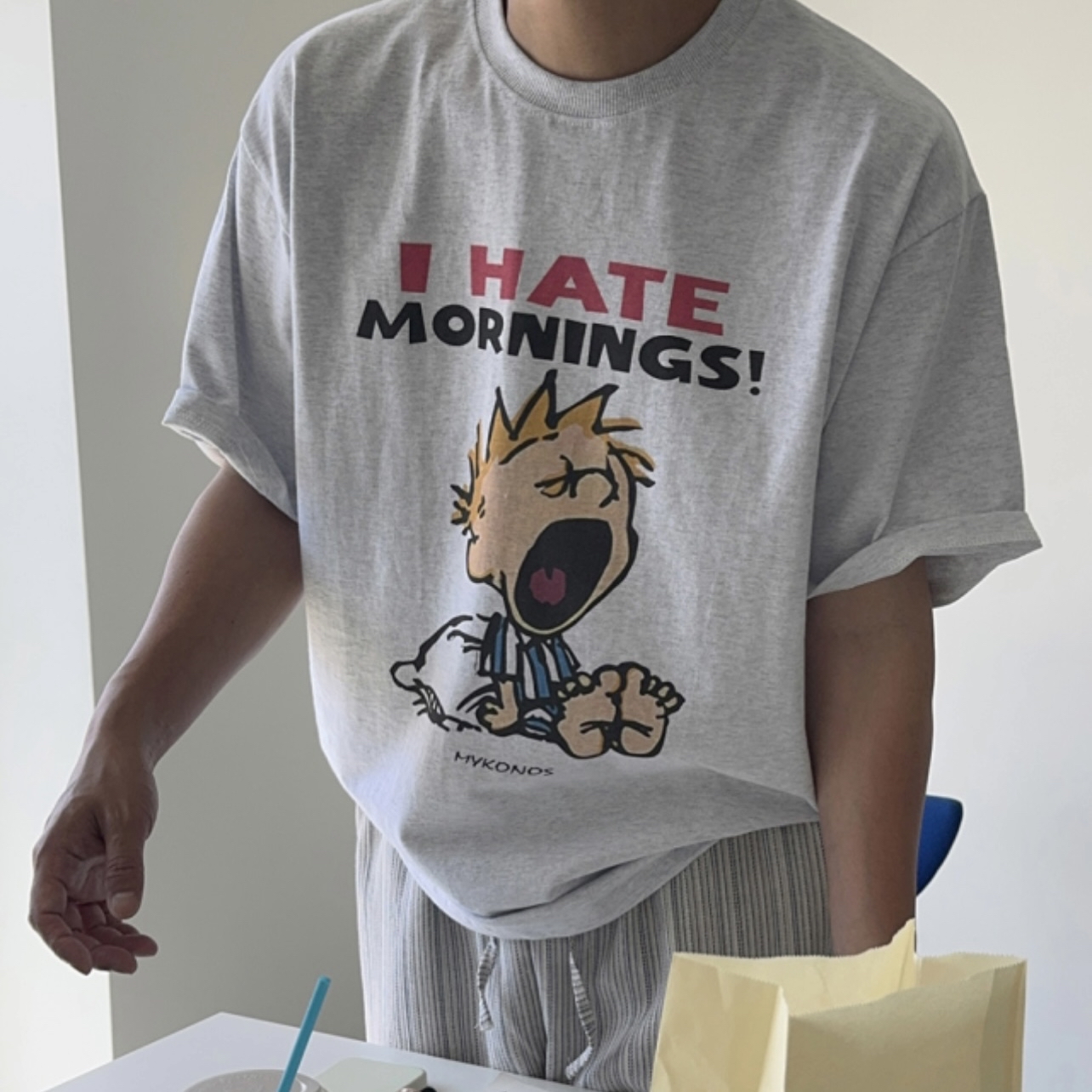 🇰🇷Hate Mornings Tee