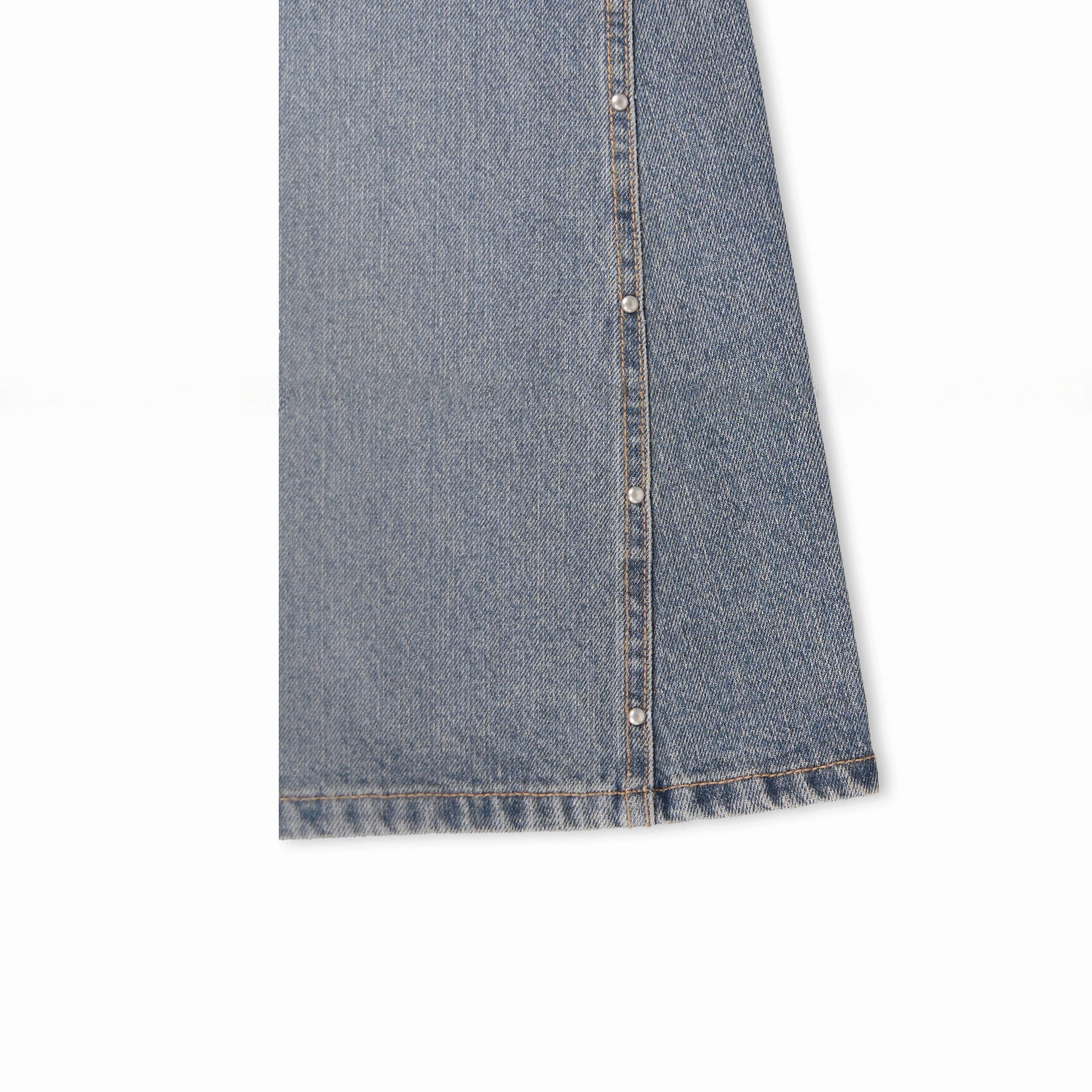 Studded Flare Denim Jeans