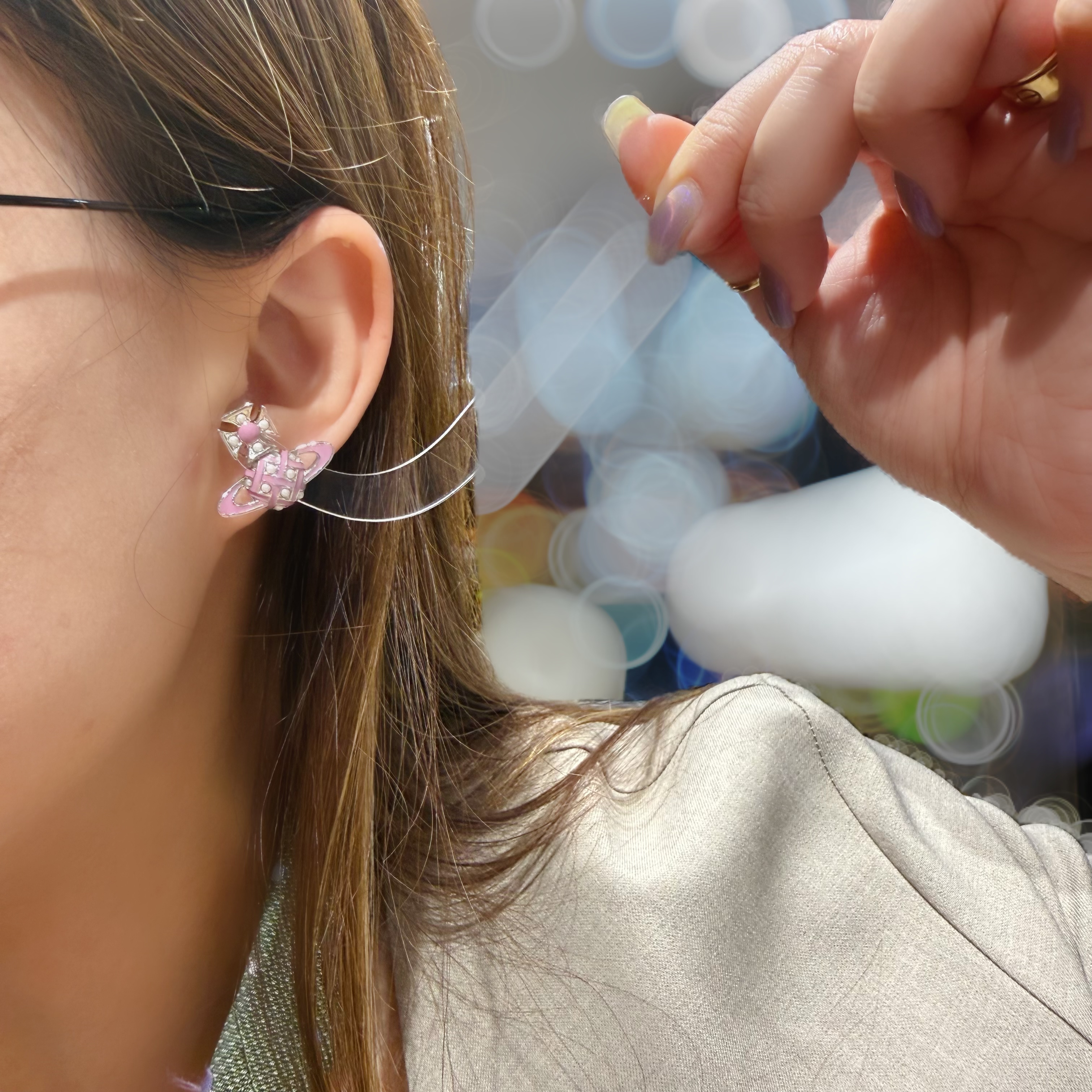 VW Cassie earrings pink/s