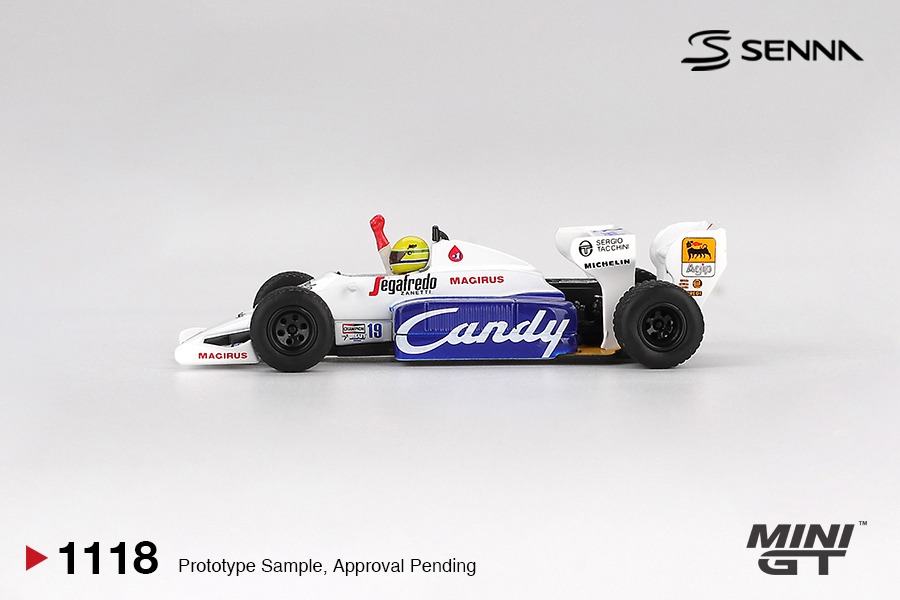 Mini GT 1/64 Toleman TG184 #19 Ayrton Senna 1984 Monaco Grand Prix 2nd Place - MGT01118-BL