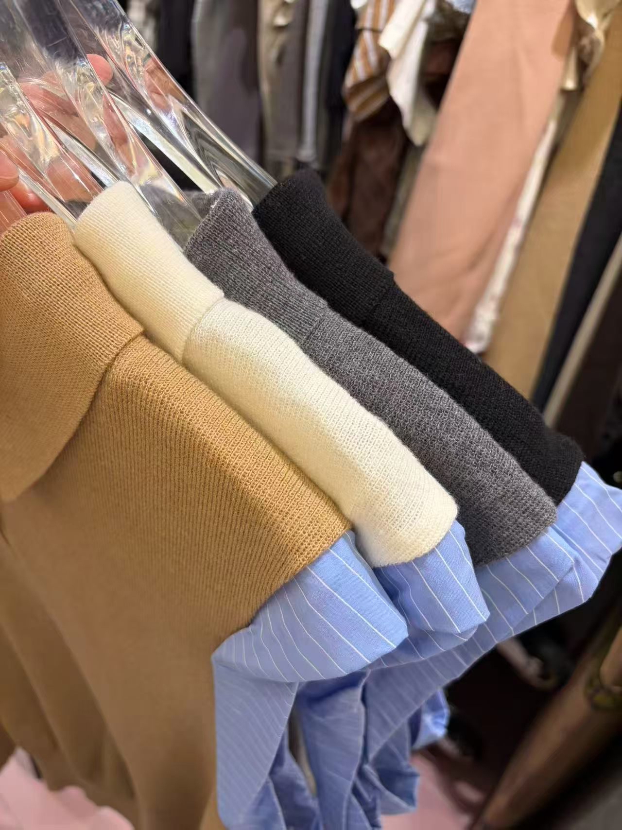 假2 件polo 領knit Top
