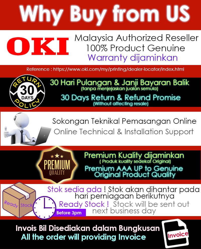 💢CLEAR STOCK 💢OKI Original Genuine Black Drum 25K (43979003) B410 |B430 |B440 |MB460 |MB470