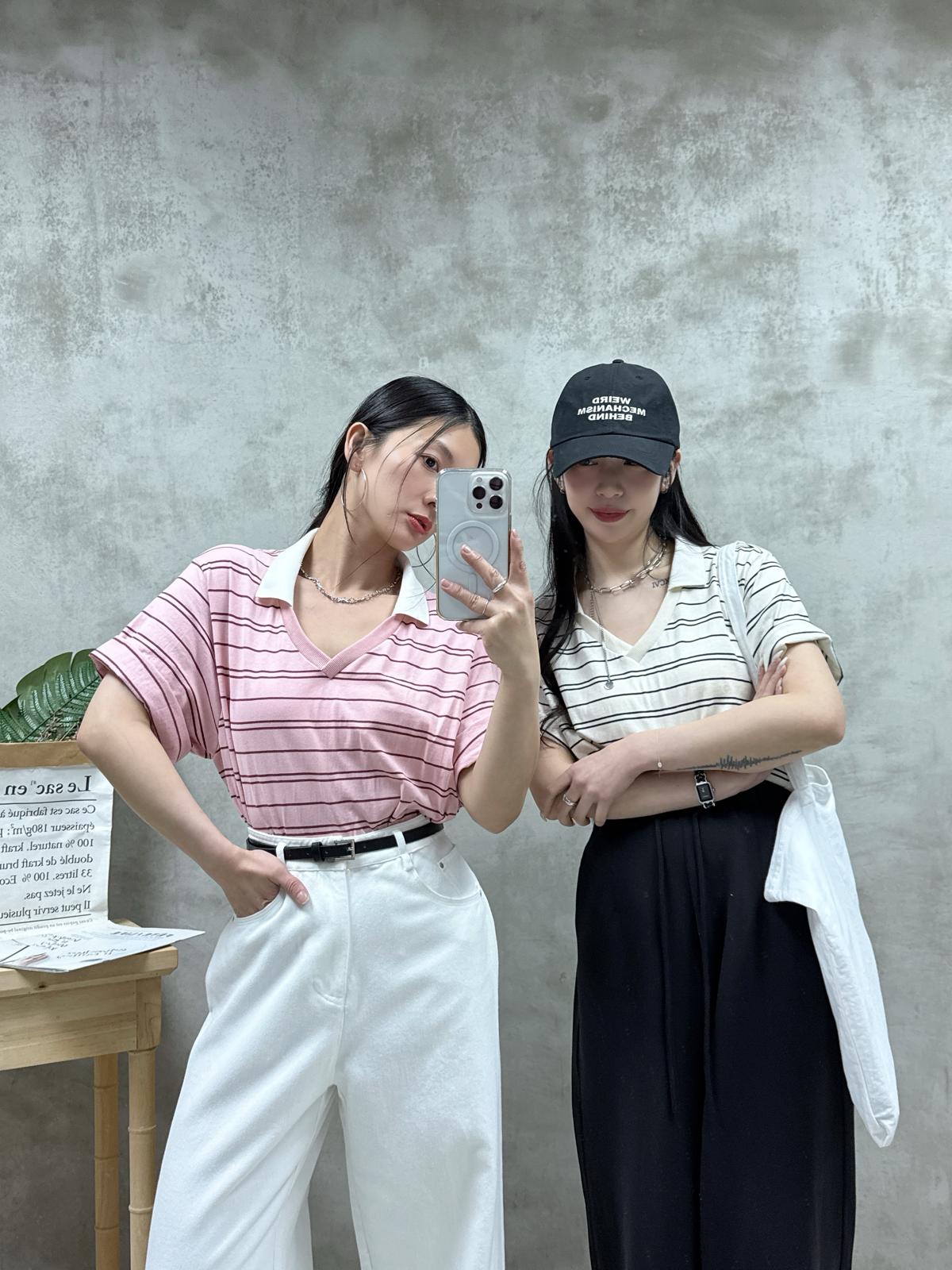 E10 polo領橫間Top