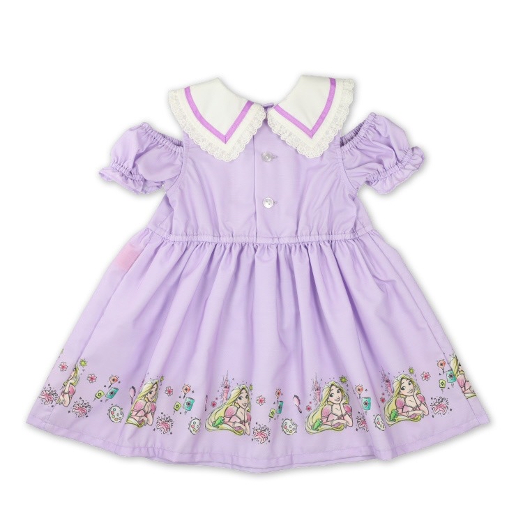 🇯🇵限時預訂 日本直送🇯🇵長髮公主印花荷葉邊水手領露肩連身裙