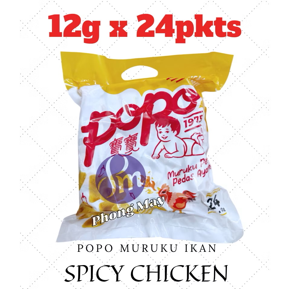 PoPo Muruku Ikan Biskut [Original / Sweet & Spicy / Seaweed / Spicy Chicken / Squid] 24pcs