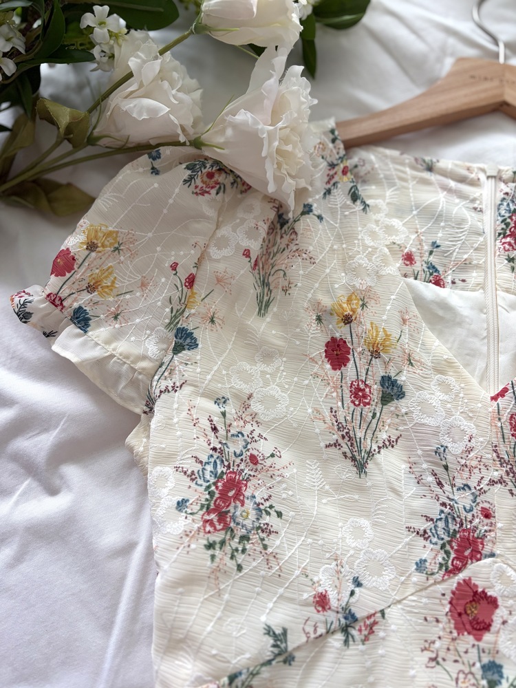 Premium Embroidered Floral Dress
