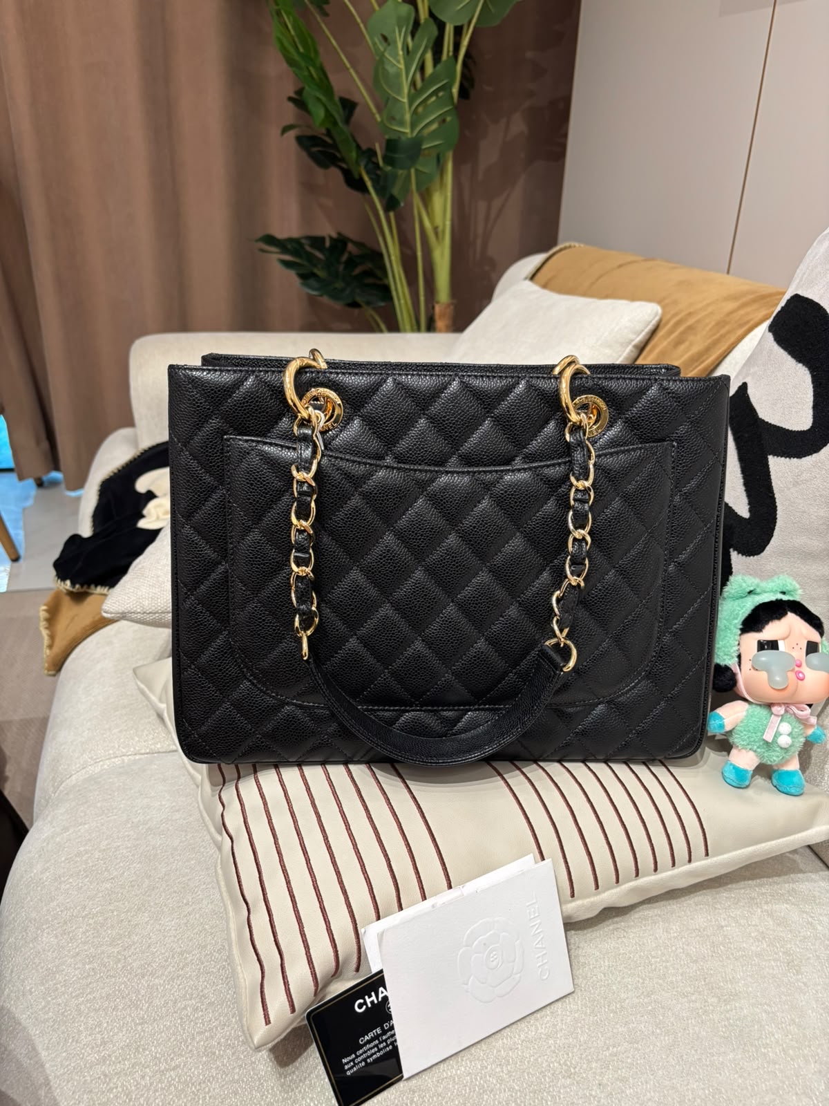 未使用品 Chanel GST Tote Bag 黑色荔枝牛皮金鏈 100%Authentic, unused未使用品 ✅收據✅20card✅Dust bag✅Box