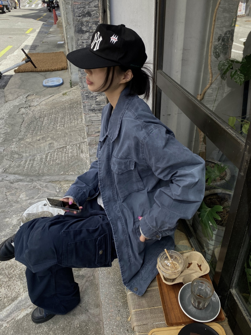 Cotton Wide-Leg Cargo Pants(Unisex)