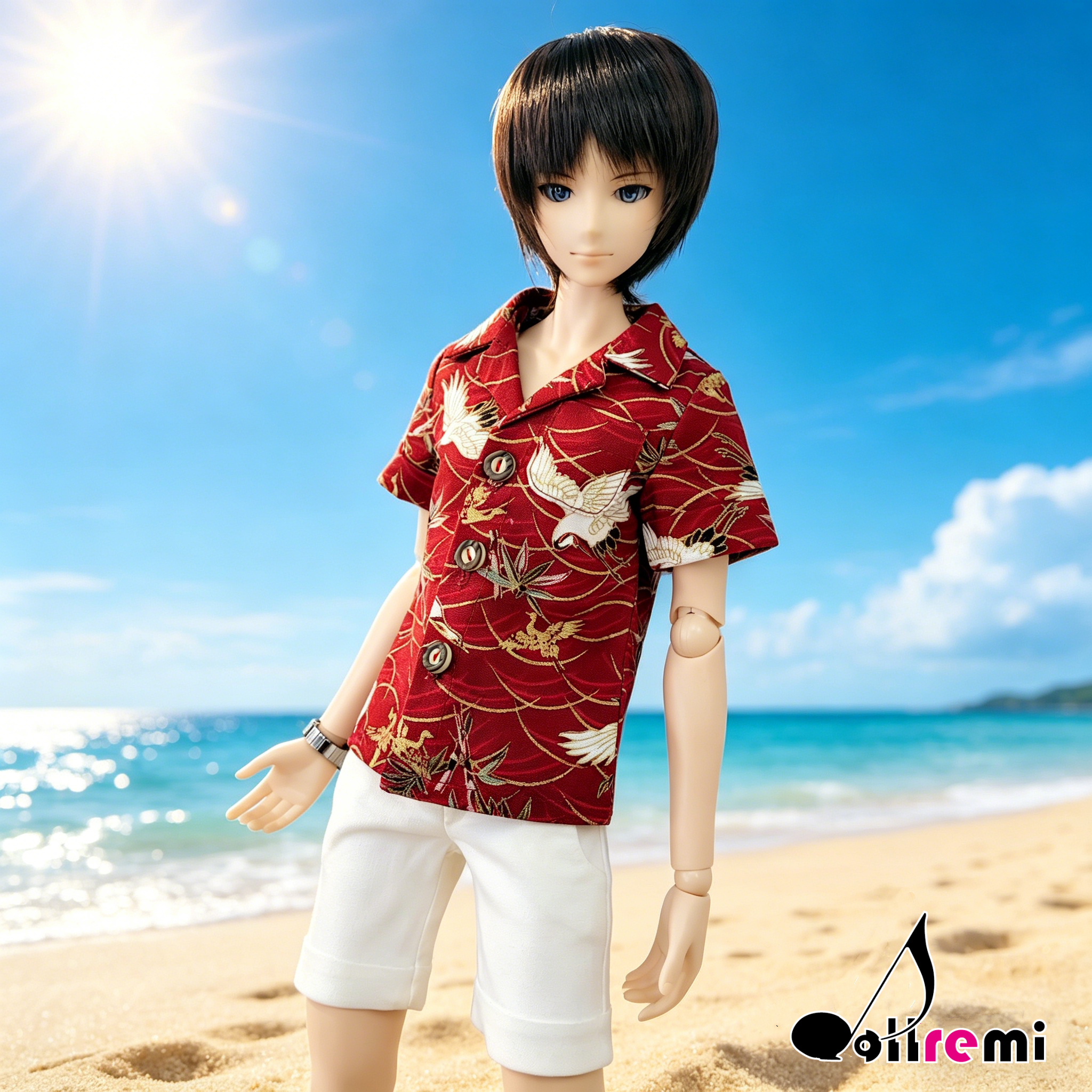【dollremi】(DD0532A) 男裝花紋短袖襯衫 Men's Floral Short Sleeve Shirt