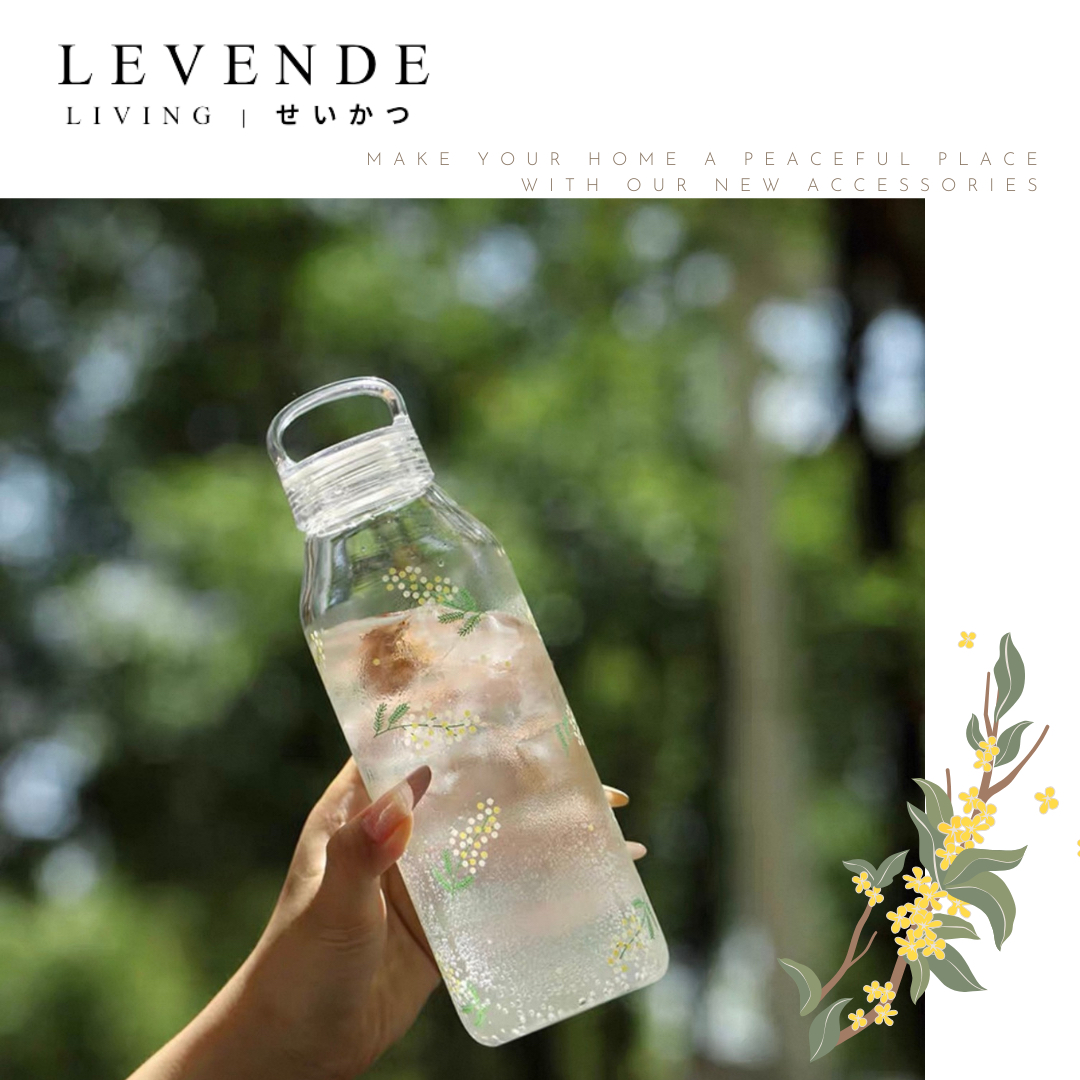 Levende 含羞草高硼硅耐熱手提玻璃瓶