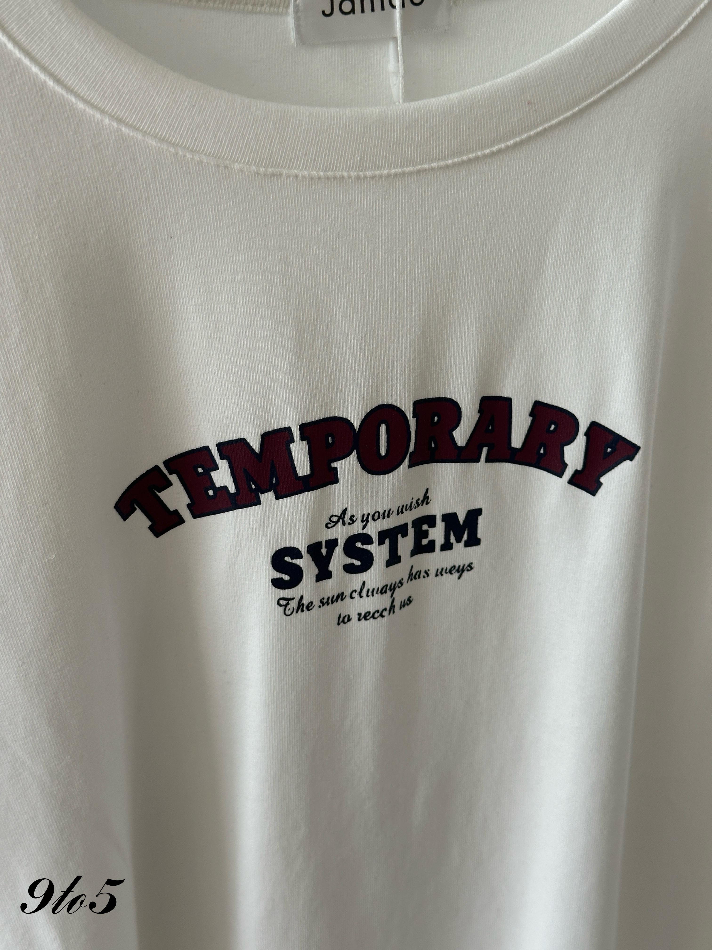T4390 Printed Wording Tee - 4 Colors 
