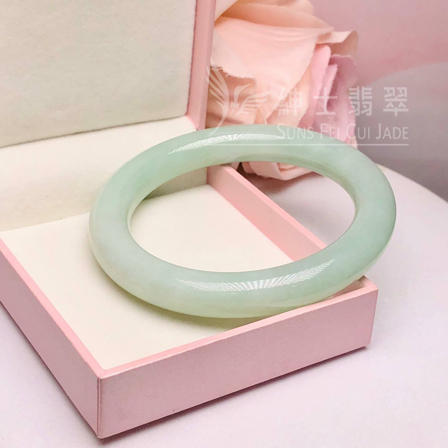 擺三橋晴水色圓鐲54.8mm