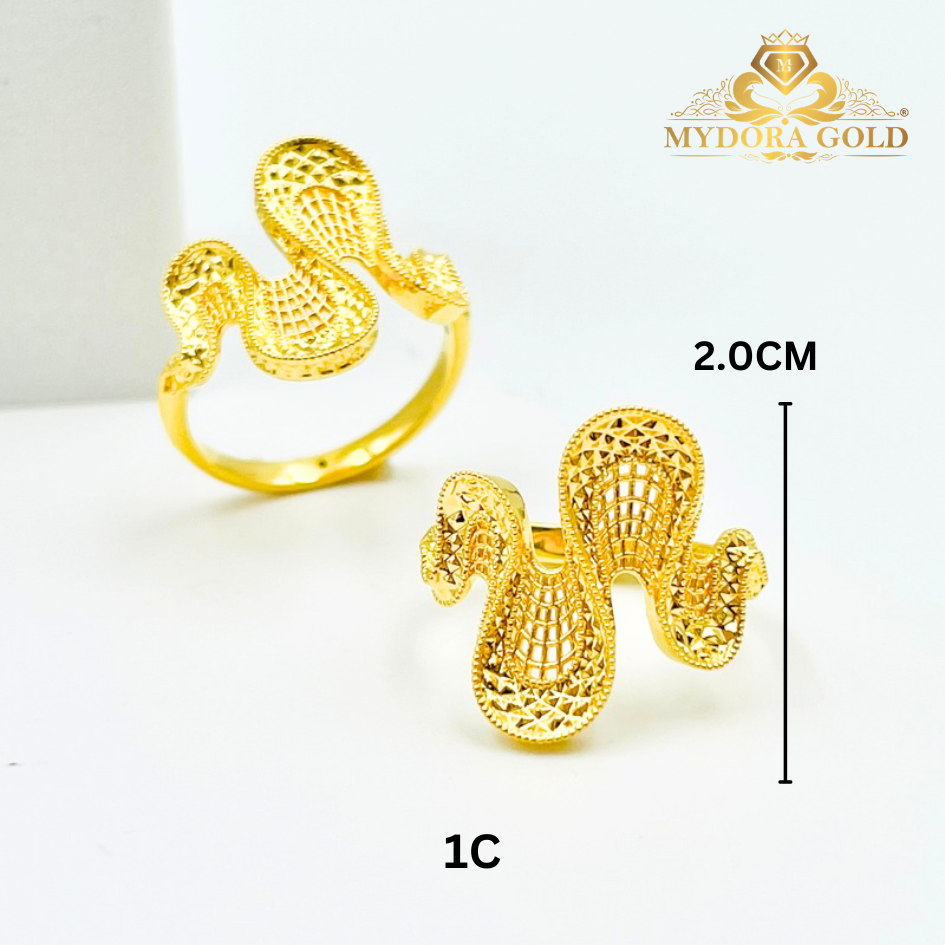 MYDORA Cincin Ombak Cinta Jaring (5G) | EMAS 916/22K