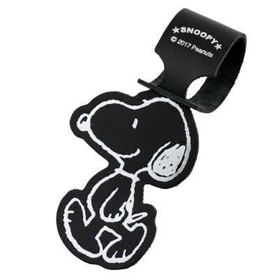 現貨｜Snoopy 日本製 牛皮 行李牌 (黑色 SN0042)