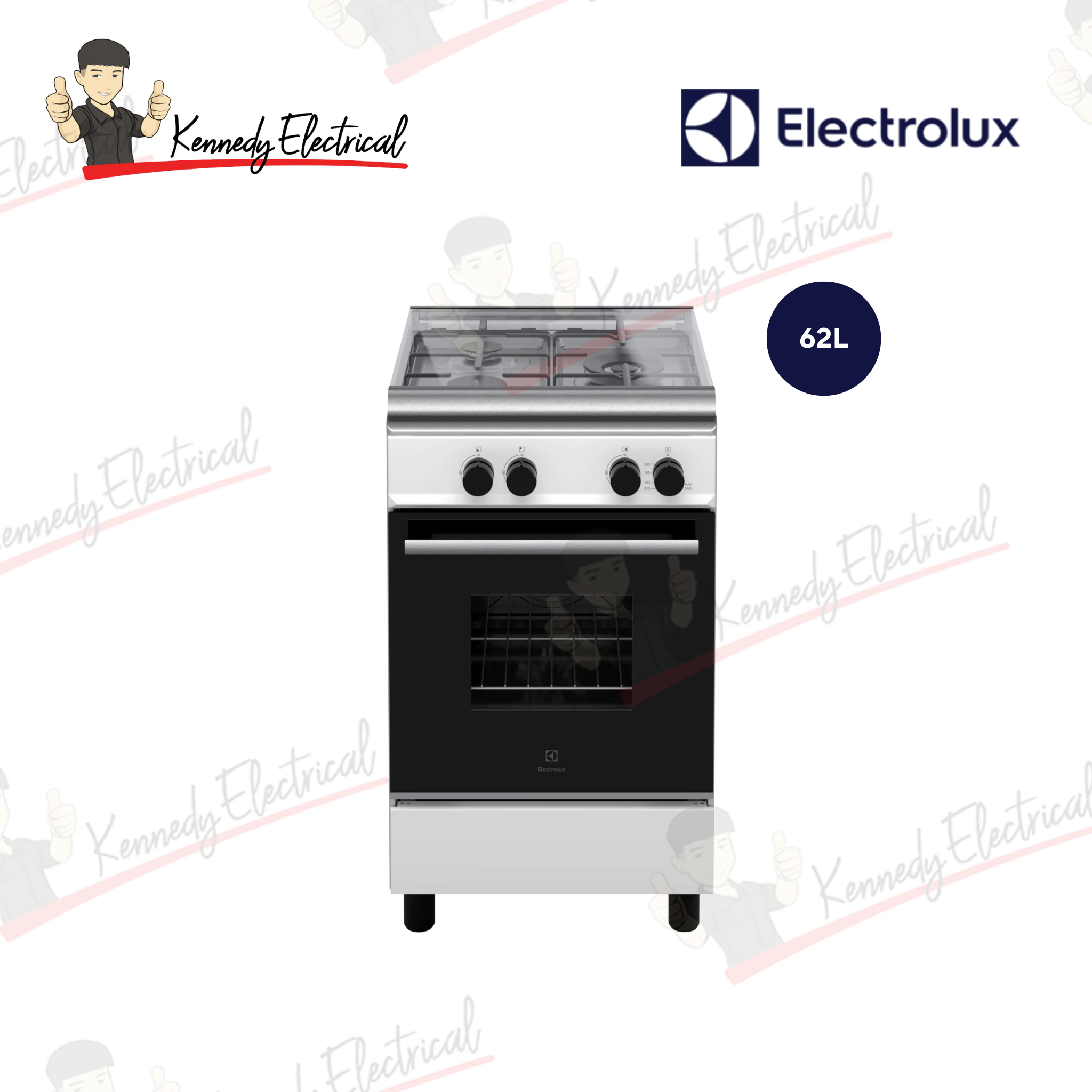 Electrolux 50cm Freestanding Gas Cooker with 3 Burners (ECG530W)