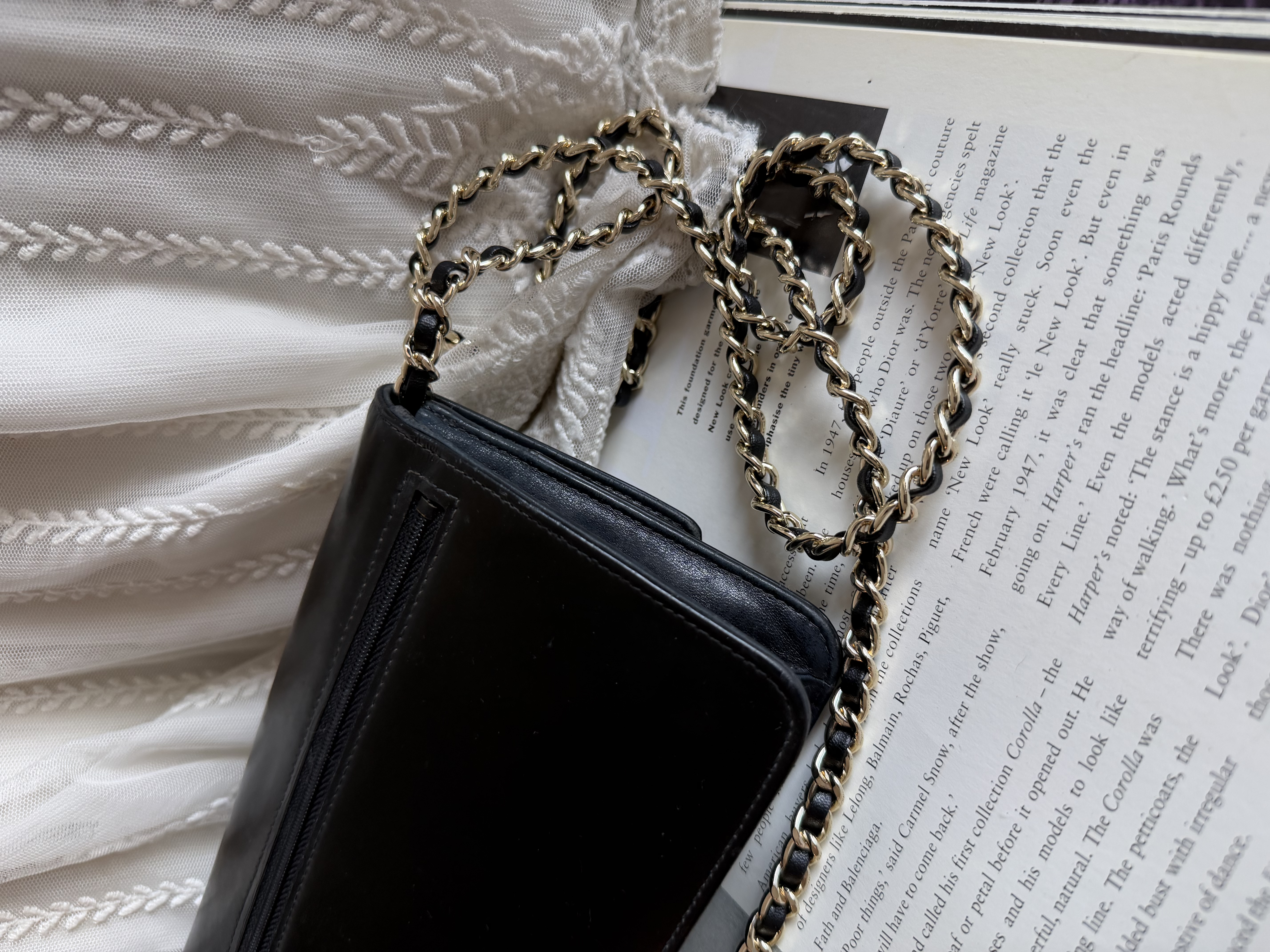 Vintage Chanel patent leather wallet 